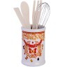 Подставка с кухонными принадлежностями 5пр Романтика долом/дер LR (30777)