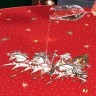 Скатерть овальная "с новым годом" 140х300см ,красный, 100% хлопок,твил пропитка Lefard (850-763-42)