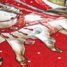 Скатерть овальная "с новым годом" 140х300см ,красный, 100% хлопок,твил пропитка Lefard (850-763-42)