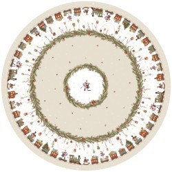 Скатерть  d220 cm круглая, "щелкунчик" цвет: бежевый, tm lefard, полиэстер 100% Lefard (986-002-26)