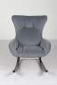 Кресло-качалка велюр/экокожа серый 72*90*93см - TT-00005123