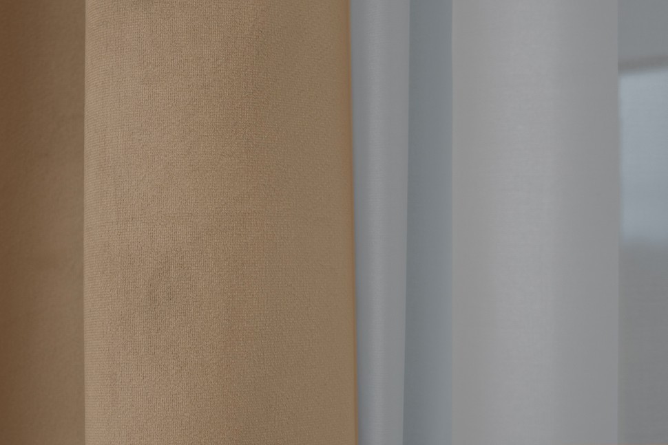 Портьера Silkу 6 бежевая димаут 275*260 (TT-00016722)