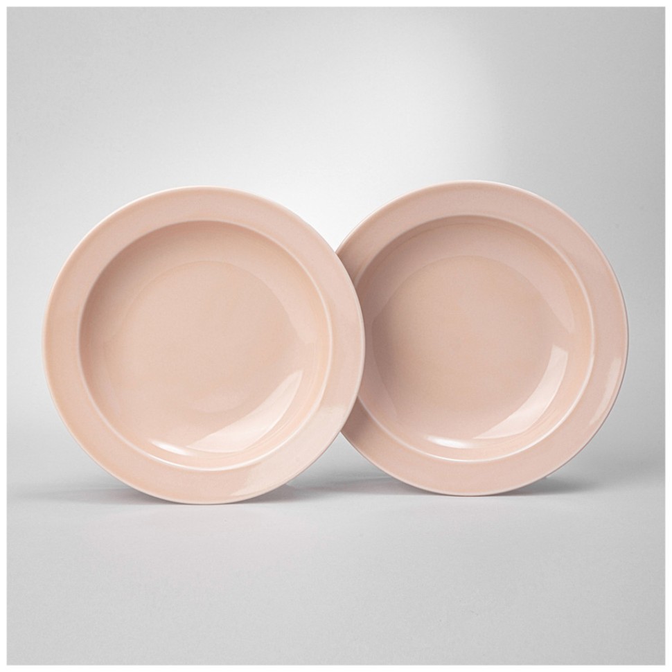 Набор тарелок суповых lefard tint 22,5 см (розовый) 2 шт. Lefard (48-872-1)