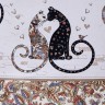 Скатерть " парижские коты" 140х180см ,белый ,100% хлопок ,твил с пропиткой Lefard (850-746-2)