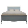 Голубая двуспальная кровать "Leontina" 180*200 ST9341/18B-ET