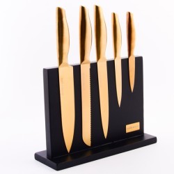 Набор кухонных ножей нерж/ст + подставка дерево 6пр Mayer&Boch (40609)