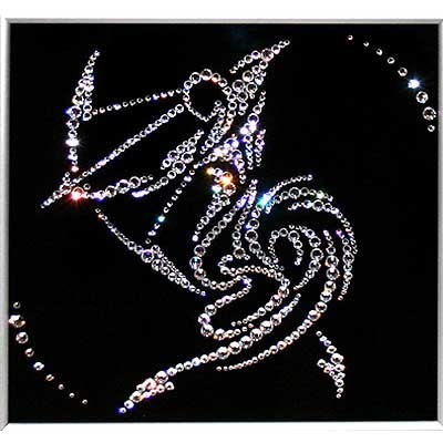 Картина Стрелец 25х25 см с кристаллами Swarovski (1125)