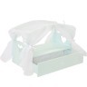 Кроватка с бельевым ящиком  Серии "Любимая кукла", цвет Аквамарин (PFD120-82)