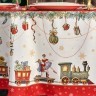Скатерть овальная "щелкунчик"160х220см ,красный, 100% хлопок,твил, пропитка Lefard (850-762-41)