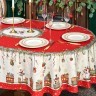Скатерть овальная "щелкунчик"160х220см ,красный, 100% хлопок,твил, пропитка Lefard (850-762-41)