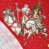Скатерть круглая "с новым годом" 190см ,красный, 100% хлопок, твил, с пропиткой Lefard (850-763-25)