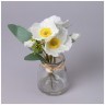 Букет искусственных цветов в круглой вазе высота= 16см Lefard (287-560)