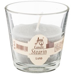 Свеча ароматическая стеариновая в стакане land диаметр 7,5 см высота 7,5 Adpal (348-801)