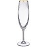 Набор фужеров для шампанского из 6 шт."тюльпан sylvia/klara" золото 220 мл Алешина Р.р. (484-664)