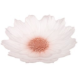 Блюдо "белый цветок" 30cm без упаковки  (мал 4шт) АКСАМ (339-189)