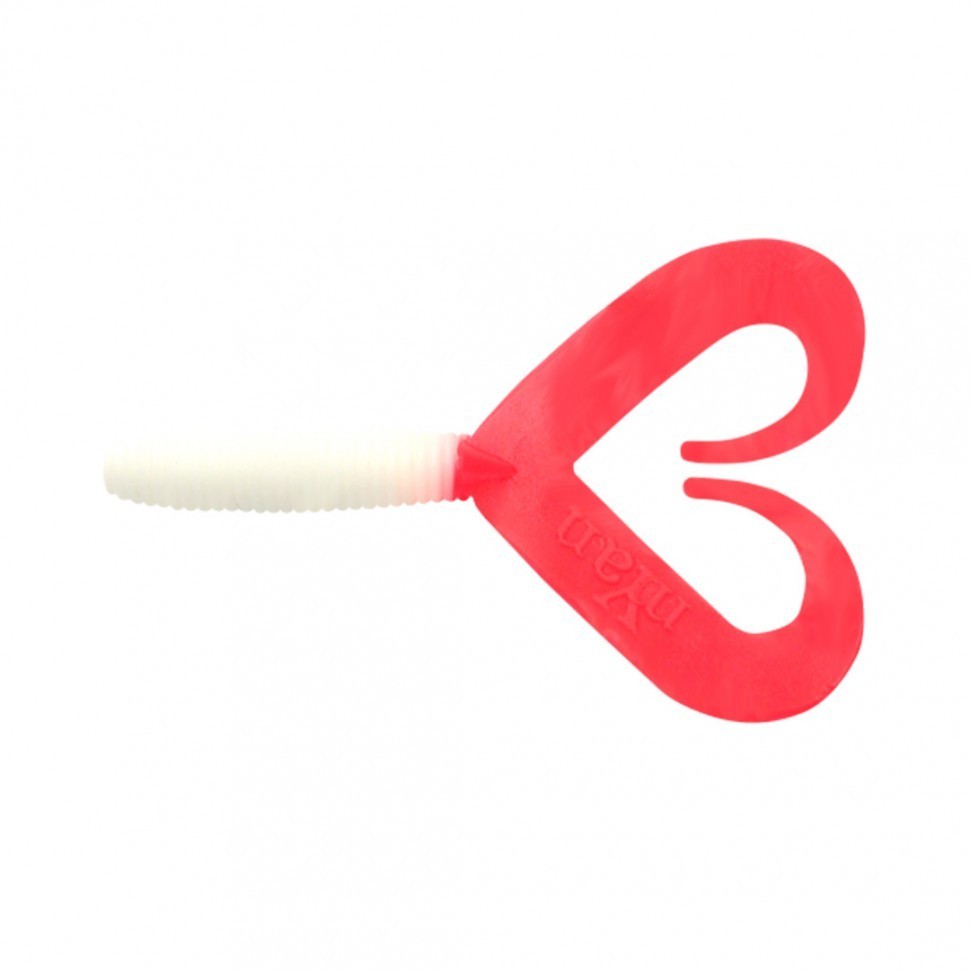 Твистер Yaman PRO Loop-Two, р.2 inch, цвет  #05 - White with red tail (уп.10 шт) YP-LT2-05 (87931)