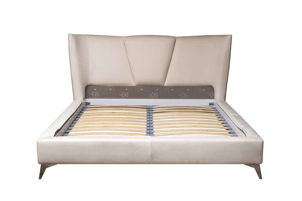 Кровать Siena без мех.велюр кремовый Colt1008 199*222*116см (TT-00015958)