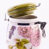 Банка для сыпучих 900мл Розовый сад доломит/металл LR (60256)