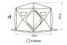 Зимняя палатка шестигранная Higashi Winter Camo Sota Pro трехслойная (80297)