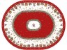 Скатерть  овальная  "щелкунчик" ,140х180см ,красный, 100% хлопок ,твил Lefard (850-762-4)