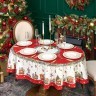 Скатерть  овальная  "щелкунчик" ,140х180см ,красный, 100% хлопок ,твил Lefard (850-762-4)
