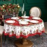 Скатерть  овальная  "щелкунчик" ,140х180см ,красный, 100% хлопок ,твил Lefard (850-762-4)