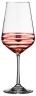 Набор бокалов для вина "wellness" (gold & red) 450 мл.высота=23 см. Bohemia Crystal (674-566)