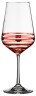 Набор бокалов для вина "wellness" (gold & red) 450 мл.высота=23 см. Bohemia Crystal (674-566)