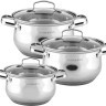 Набор кастрюль 2л+2,8л+3,8л нерж/ст Mayer&Boch (40456)
