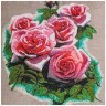Подушка декоративная "акварель,розы",45х45см,серый+розовый,100% лён, вышивка SANTALINO (850-827-86)