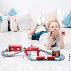 Железная дорога для детей "Служба спасения, 66 предметов", на батарейках (G201-007)
