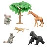 Набор фигурок животных серии "Мир диких животных": горилла, енот, варан, коала, жираф (набор из 6 предметов) (MM211-231)