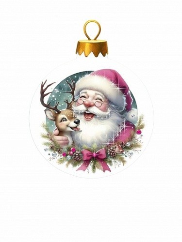 Новогодний шар Ледяное дыхание с кристаллами Swarovski (3129)