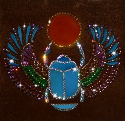 Картина Скарабей с кристаллами Swarovski (1284)