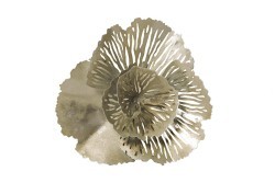 Настенный декор Цветок серебристый 29,8*29,8*9,5см - TT-00001059