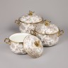 Набор кастрюль agness эмалированных серия "royal garden", 6пр. 2,1л, 2,8л и 3,8л Agness (950-605)