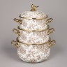 Набор кастрюль agness эмалированных серия "royal garden", 6пр. 2,1л, 2,8л и 3,8л Agness (950-605)