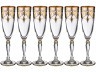 Набор бокалов для шампанского из 6 шт. "амальфи" 200 мл. высота=24,5 см. (кор=1набор.) ART DECOR (326-040)
