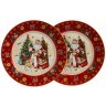 Набор тарелок обеденных lefard "дед мороз" 2 шт. 27 см красный Lefard (85-1719-1)