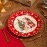 Набор тарелок обеденных lefard "дед мороз" 2 шт. 27 см красный Lefard (85-1719-1)