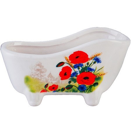 Подставка для губки 170мл 12х6х6,2см Цветущие Маки доломит LR (60276)