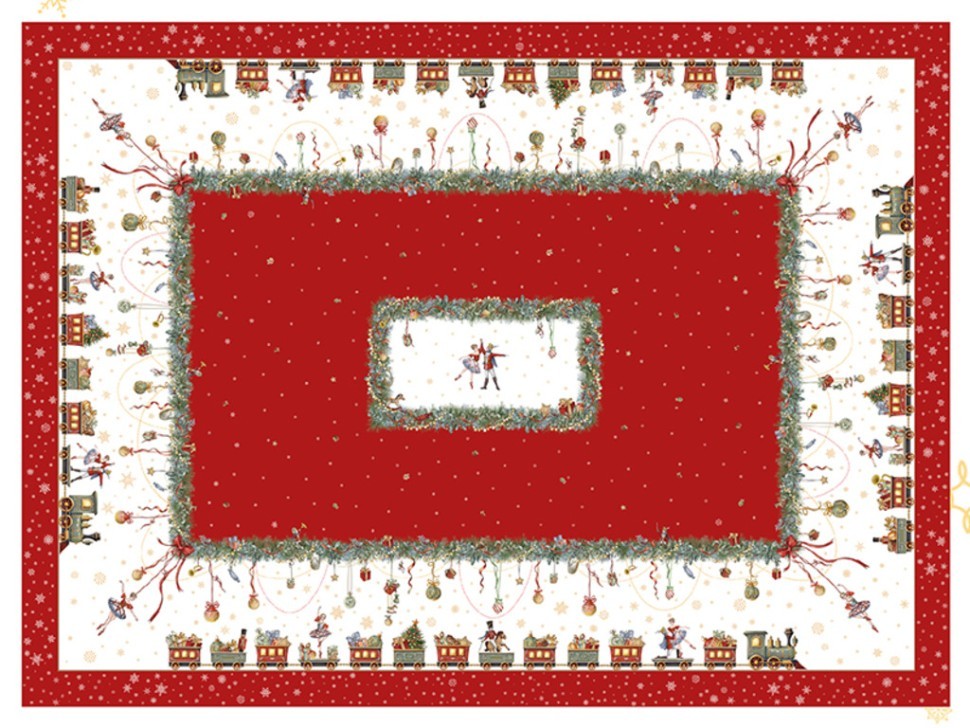 Скатерть "щелкунчик" 160х220см ,красный,100% хлопок,твил Lefard (850-762-21)