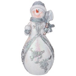 Фигурка декоративная "снеговик с шаром и лопатой" 21*9см Lefard (169-621)