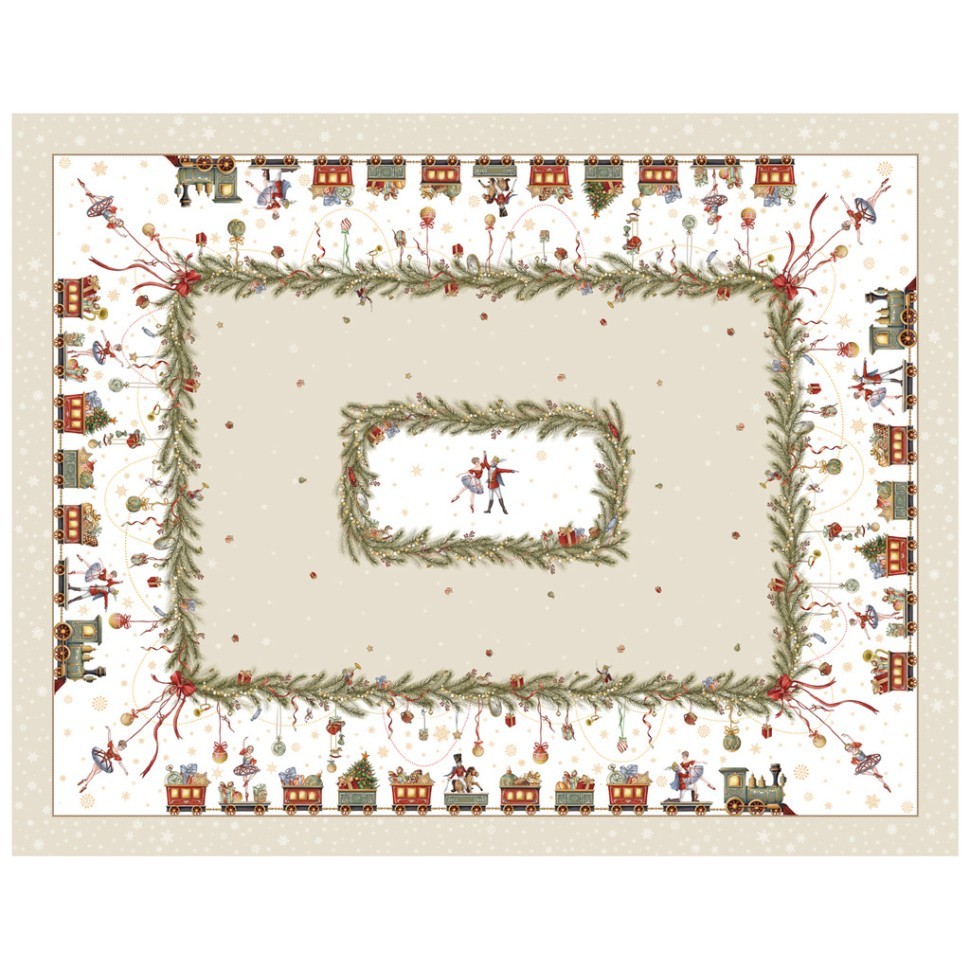 Скатерть  140х180 cm прямоугольная, "щелкунчик" цвет: бежевый, tm lefard, полиэстер 100% Lefard (986-002-19)