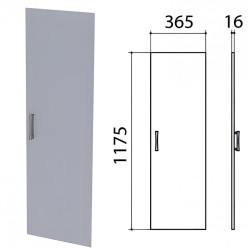 Дверь ЛДСП средняя Монолит 365х16х1175 мм цвет серый ДМ42.11 640208 (1) (91243)