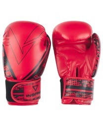 Перчатки боксерские ODIN, ПУ, красный, 8 oz (1738641)