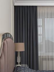 Портьера Silkу 46 серая димаут 300*260 (TT-00016726)