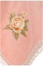 Полотенце "корейская роза"40х40,розовое, махра, 100%хлопок,кружево Оптпромторг Ооо (850-600-85) 