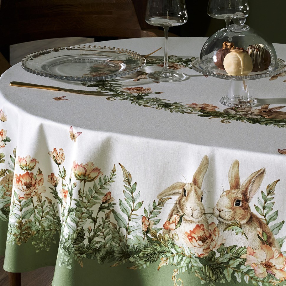 Скатерть овальная "sense", 140х180см, 100% хлопок,твил c пропиткой Lefard (850-753-4)