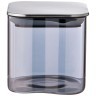 Емкость для сыпучих продуктов agness "smoky" 370 мл 8x8x8 cm цвет:дымчатый Agness (889-144)